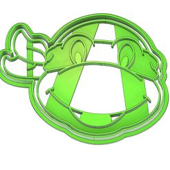 tortuga-ninja.jpg STL-Datei Ninja-Schildkröte Ausstecher 2 Teile 9cm Ausstecher・3D-Drucker-Vorlage zum herunterladen