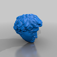45_Degree_Head.png Fichier STL gratuit Le buste de David de Michaelangelo coupé en deux à 45 pour une impression plus nette.・Design pour imprimante 3D à télécharger, Niagara_Statues