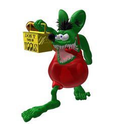 4-foto-1.jpg STL file Rat Fink - Dont Toch my tools Box・3D print object to download