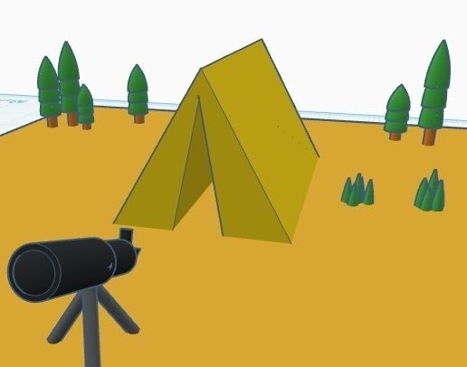 Desert Astronomy Lowpoly 3D model