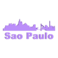 Sao Paulo_all.stl Wall silhouette - City skyline Set