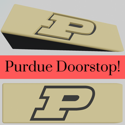 Purdue-Door-Stop-1.png Free STL file Purdue Doorstop*・Design to download and 3D print