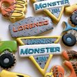 375484989_687616649905339_7828110124373882801_n.jpg Monster Truck Jam Cookie Cutter Set - SHARP cutting edges! Shark, Logo, Truck, Car