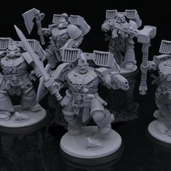 sw.72.jpg STL file SPACE GUARD WOLF- MARINE WOLVES BROTHERHOOD PRIMARIS| W40K PROXY・3D printer model to download