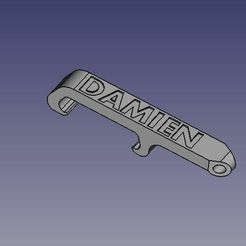 damien.jpg STL file Damien pocket bottle opener・3D printer model to download