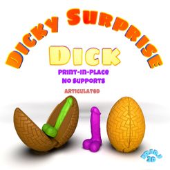dickySurprise_dick.jpg STL-Datei Dicky Surprise Dick・Vorlage für 3D-Druck zum herunterladen