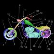 10V.jpg Big Dog K9 Chopper Motorcycle 3D Model For Print