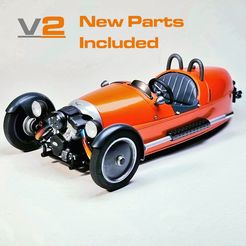 Ve New Parts Included Fichier STL Morgan 3 Wheeler - Kit à l'échelle 1/24・Idée pour impression 3D à télécharger