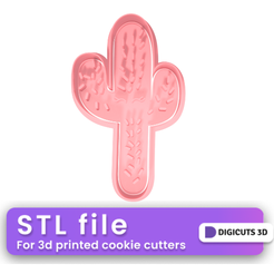 Cactus-plant-with-eyes-cookie-cutter-2.png CACTUS plant with eyes COOKIE CUTTER - COWBOY COOKIE CUTTER STL FILE