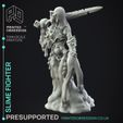 slime-fighter-4.jpg Slime Fighter - The Gelatinous Queen - PRESUPPORTED - Illustrated and Stats - 32mm scale