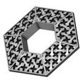 hexa-mouch-03.JPG Moucharabieh hexagonal tile and ceiling ornament 3D print model