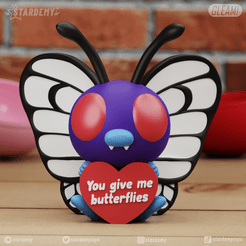 butterfree01.png Butterfree Valentines Version NO SUPPORTS