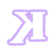 k_Low_case.stl sherk - alphabet font - cookie cutter