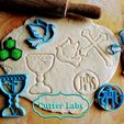 comunion.jpg church religion comunion set x4 cookie cutter