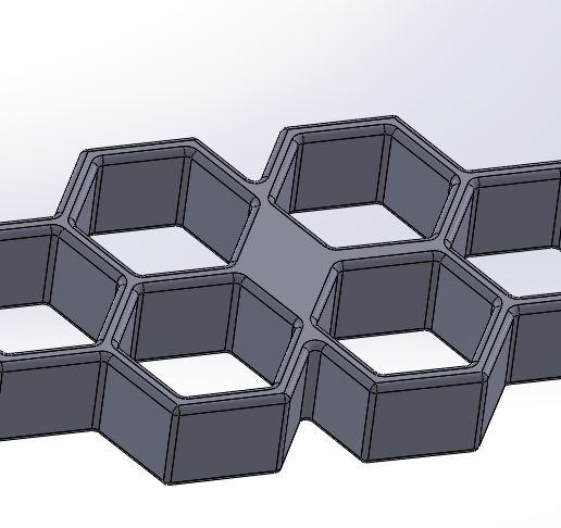 Fist americain hexagonal
