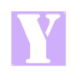 THE LETTER Y.stl LETRA Y PLANTILLA