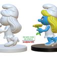 Smurfette-pose-1-4.jpg The Smurfs 3D Model - Smurfette fan art printable model