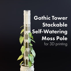 final-preview-main-textedited.png Gothic Tower Stackable Self-Watering Moss Pole