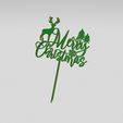 1000026485.png Cake Topper Merry Christmas Decoration Reindeer