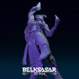 19.jpg Girl Tiefling Sorcerer in Dynamic pose 3D print model