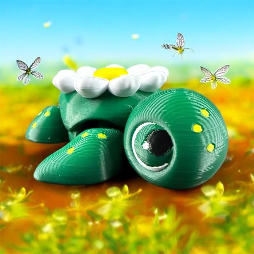 Photoroom_20250123_131649.jpeg Daisy Baby Turtle Articulated Flexi -Keychain Version Included