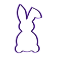 conejo 3.stl STL file Easter cookie cutters・3D printer design to download