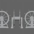 Wheel-assy-2.png Ship wheel assembly, 4' 7" for sailing ship
