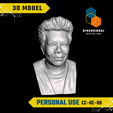 Maya-Angelou-Personal.png 3D Model of Maya Angelou - High-Quality STL File for 3D Printing (PERSONAL USE)