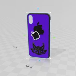 Raven-Apple-XPhone-case.png STL file Raven Apple iphone X phone case・3D print object to download