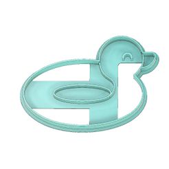 Duck-Floater-Cookie-Cutter.jpg Archivo STL CORTADOR DE GALLETAS DE PATO FLOTANTE, CORTADOR DE GALLETAS DE PLAYA, CORTADOR DE GALLETAS DE VERANO・Plan imprimible en 3D para descargar