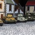 All-T-34-Tanks-4.jpg STL Pack - Light Tanks T-34 Collection (5 in 1) (USSR, WW2)