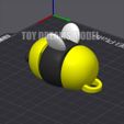 3D_printed_cute_bee_keychain_toy_1.jpg Flexi Cute Bee Keychain Toy