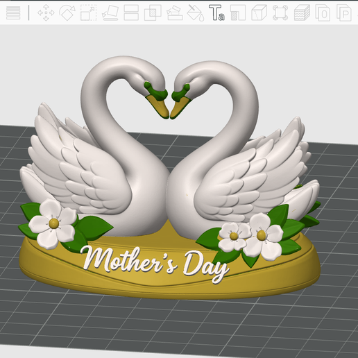 Mother’s Day Swan Heart Display | Elegant Floral Gift Decor