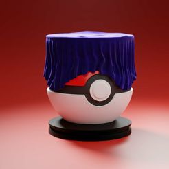 pokeball_stand-1.jpg Бесплатный 3D файл Pokemon Pokeball display stand・Модель 3D-принтера для скачивания