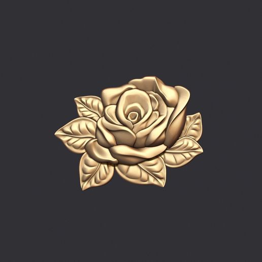 07.jpg Rosa bajo relieve 3D