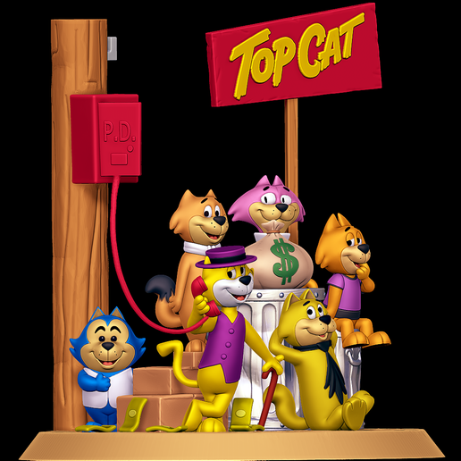8.png 3D file Top Cat Diorama・Model to download and 3D print, SillyToys