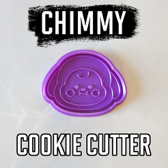 CHIMMY-CC.png STL file BT21 CHIMMY COOKIE CUTTER & STAMP・3D printing template to download