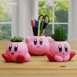kirby07b.png Держатель для ручки Kirby Planters Cute Decor Geek Game