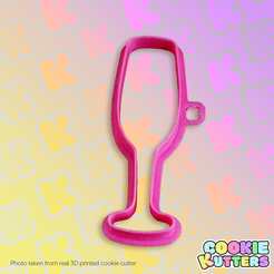 691_cutter.png BUBBLY CHAMPAGNE FLUTE COOKIE CUTTER MOLD