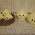 Kawaii Dim Sums in einem niedlichen Korb