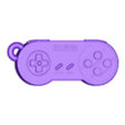 snes control.stl Super Nintendo controller Keychain