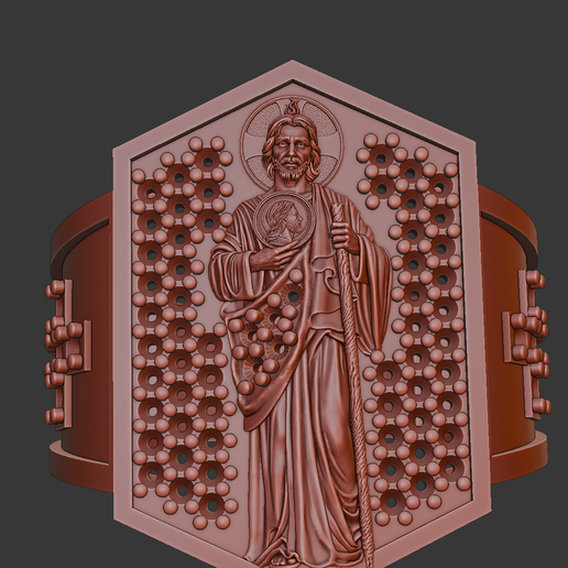 Complete St. Jude ring 3D model