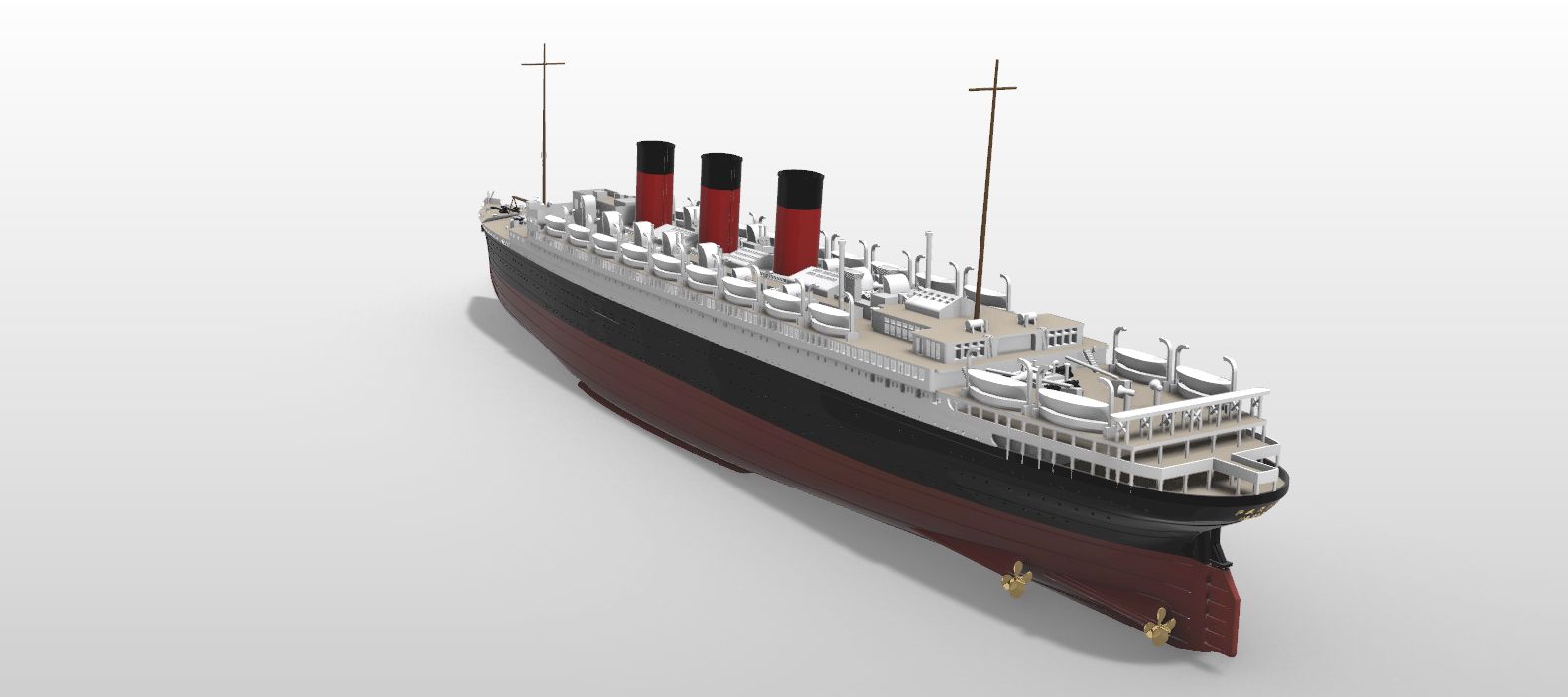 Download STL file S.S. PARIS (1916/1929) ocean liner printable model ...