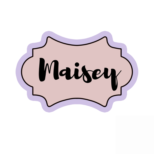 Custom Name Frame Cookie Cutter STL – Personalized Plaque 3D Print File