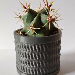 CylindricPatternVase.jpg Fichier STL Marmite à cactus Ikea à motif de pics・Idée pour impression 3D à télécharger