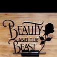 371971830_9879824858754890_8185952257938256281_n.jpg Beauty and the beast Logo Centerpiece / Cake topper / Logo centerpiece / Standing logo with base / Disney themed party decor