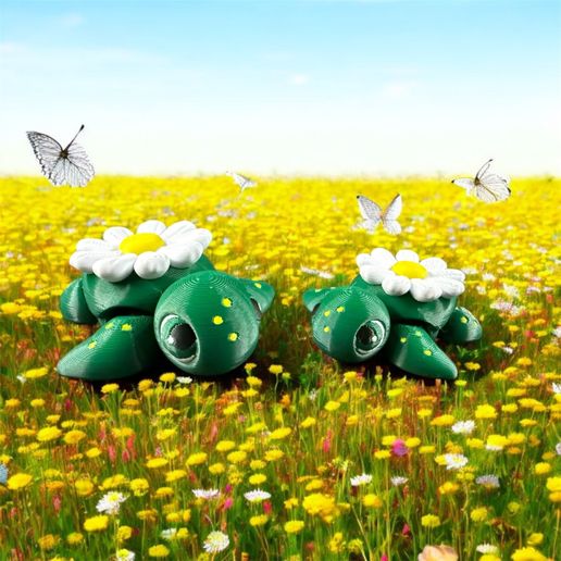 Photoroom_20250123_131148.jpeg Daisy Baby Turtle Articulated Flexi -Keychain Version Included