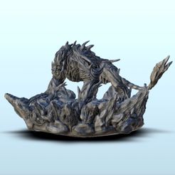 1.jpg Download STL file Big monster with pointed carapace - Darkness Chaos Medieval Age of Sigmar Fantasy Warhammer • 3D printable template, Hartolia-miniatures