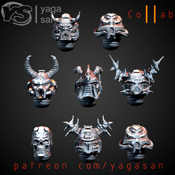 1.png Download STL file Random Heads PACK • 3D printable template, yagasan