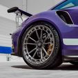 porsche-911-gt3rs-991-srx01-brushed-grigio-avant-garde-wheels-08.jpg 1/24 20x10/21x13 Porsche 911 (992) GT3 RS Juego de ruedas- Advant Garde SRX01